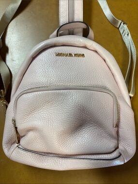 Michael Kors Light Blush Pebbled Leather Mini Backpack
